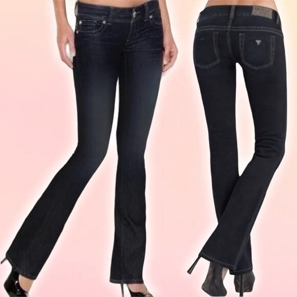 NWT GUESS Daredevil Bootcut Jean Sz 32 Blue Darkness Wash